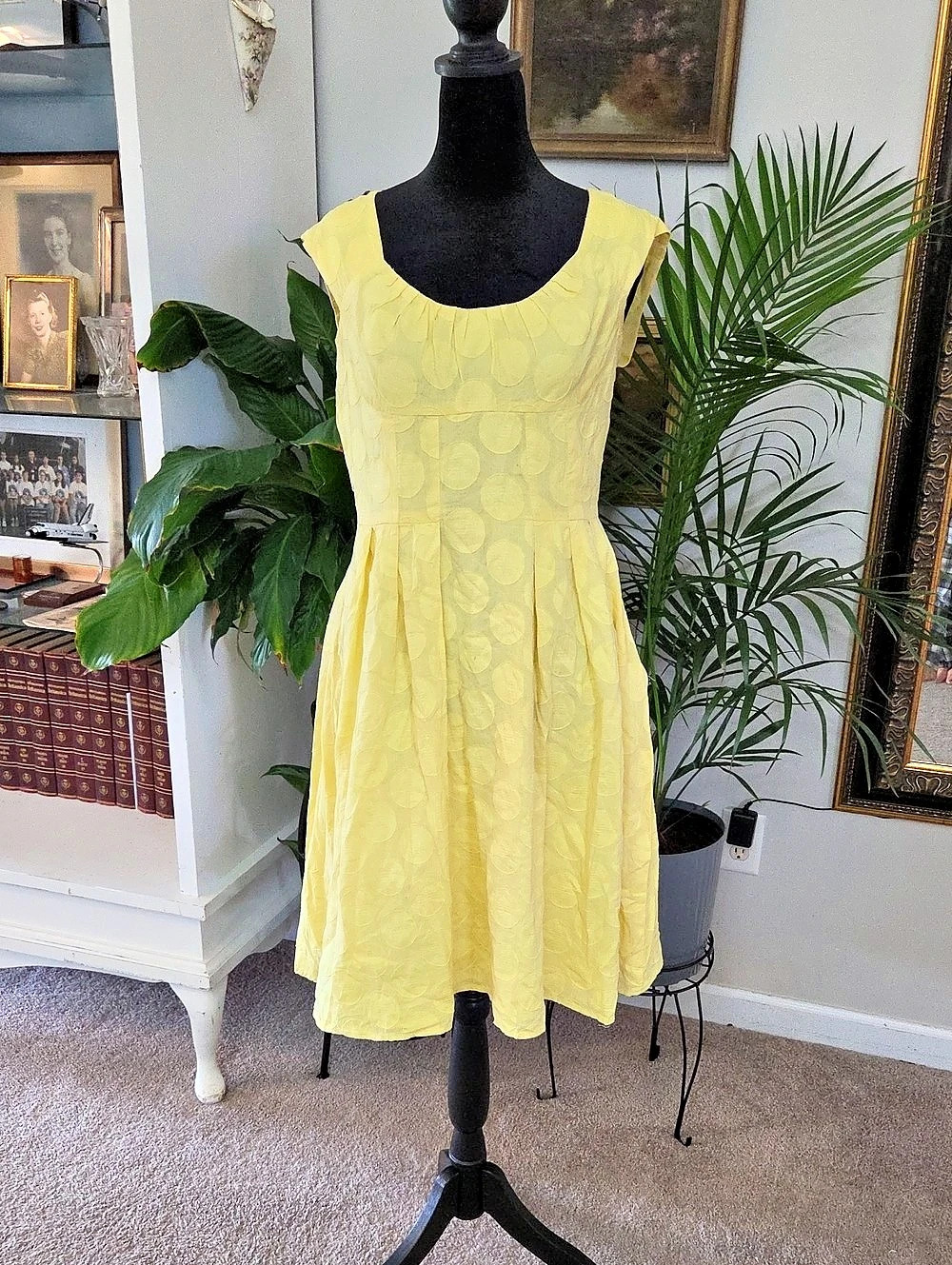 Calvin Klein Yellow Geometric Mini Dress